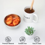 Cisart 1 Pack Stainless Steel Bowl, Round Metal Bowls with Suitable Size for Kitchen and Daily Use, Unbreakable High-quality Container Suitable for Salad, Soup, Dishes Serving, Safe & Easy Clean