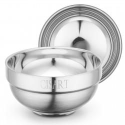 Cisart 2 Pack Stainless Steel Bowls, Round Metal Bowls with Suitable Size for Kitchen and Daily Use, Unbreakable High-quality Containers Suitable for Salad, Soup, Dishes Serving, Safe & Easy Clean