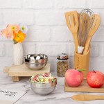 Cisart 2 Pack Stainless Steel Bowls, Round Metal Bowls with Suitable Size for Kitchen and Daily Use, Unbreakable High-quality Containers Suitable for Salad, Soup, Dishes Serving, Safe & Easy Clean