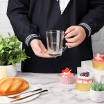 Cisart 1 Pack of 11.8oz Thick Glass Cup, 350ml Glass Container for Hot & Cold Drinks, Durable Drinking Glasses for Home, Office, Water, Juice, Beer, Ideal Gift for Friends, Family