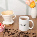 Cisart White Ceramic Mug, Thicked Durable Coffee Beverage Drinking Mug with Comfortable Handle, Safe, High-quality Cup Suitable for Hot & Cold Drinks, Ideal for Home Office and Daily Use