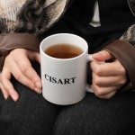 Cisart White Ceramic Mug, Thicked Durable Coffee Beverage Drinking Mug with Comfortable Handle, Safe, High-quality Cup Suitable for Hot & Cold Drinks, Ideal for Home Office and Daily Use